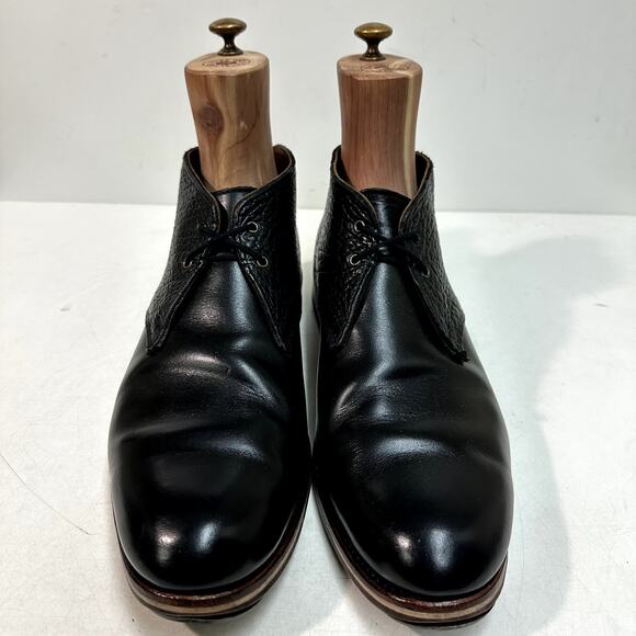 NEW HEELS Rancourt & Co. x Helm Bison Black Calf Chukka Boots Maine USA 13 D main image 5